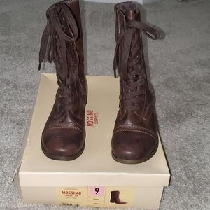 Mossimo Brown Leather Combat Boots